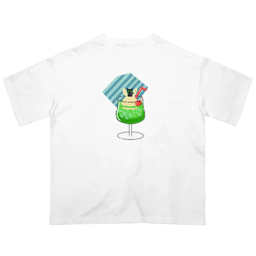 シュワシュワ　ウエネコさん Oversized T-Shirt