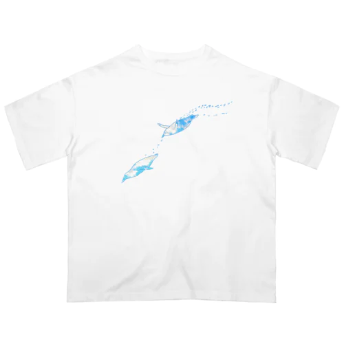 空を飛ぶように（文字なし） オーバーサイズTシャツ