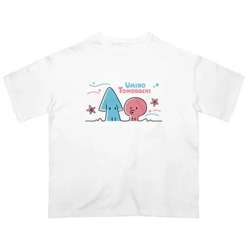 海の友達（イカとタコ） オーバーサイズTシャツ