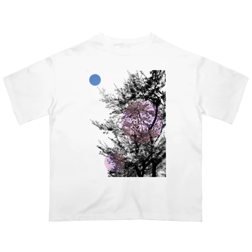 蒼点と桜 オーバーサイズTシャツ