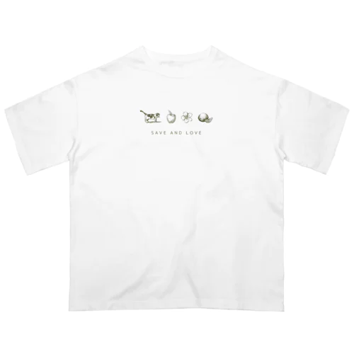 SAVE AND LOVE オーバーサイズTシャツ