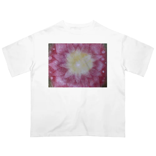 光のパステルアート　光の花 Oversized T-Shirt