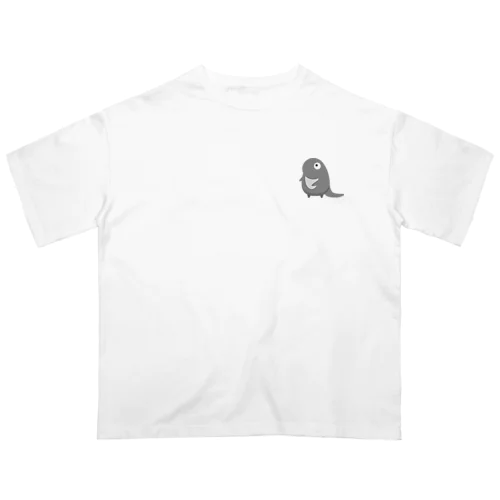 モノクロ怪獣「ぐれすけ」 Oversized T-Shirt