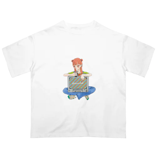 レトロテレビっ子ちゃん オーバーサイズTシャツ