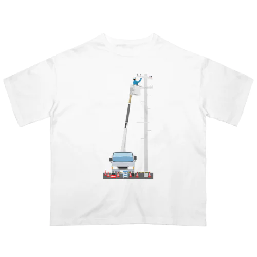 電線工事 Oversized T-Shirt
