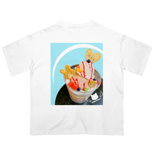 イチゴパフェうさぎクッキー オーバーサイズTシャツ