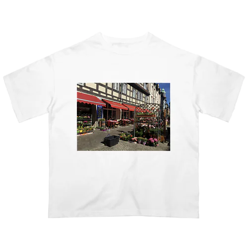 街角のお花屋さん Oversized T-Shirt