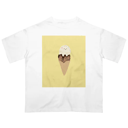 バニラアイスのバニラちゃん🍨 オーバーサイズTシャツ