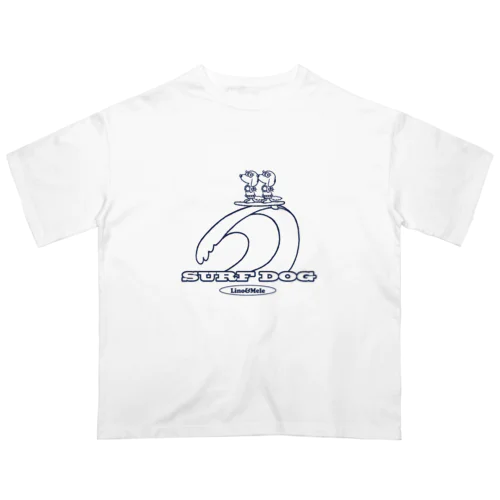 リノメレSURF DOGブルーライン Oversized T-Shirt