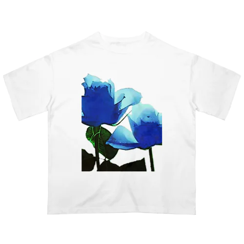 Blue Rose Oversized T-Shirt