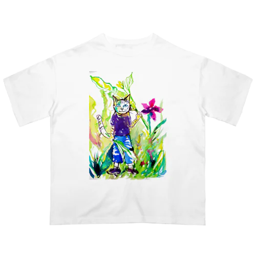 猫の少年 Oversized T-Shirt