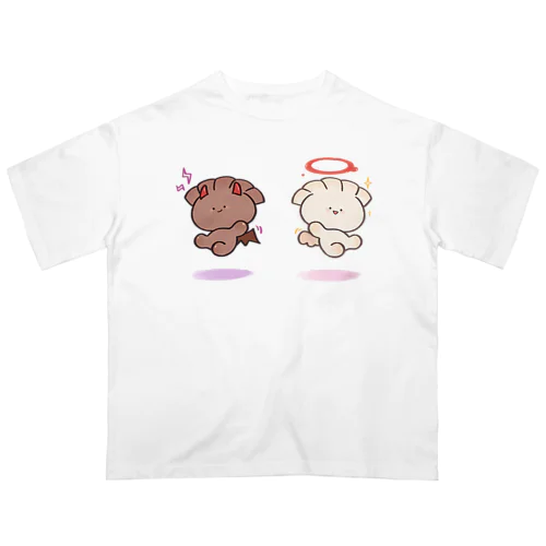 悪魔餃子くんVS天使餃子くん オーバーサイズTシャツ