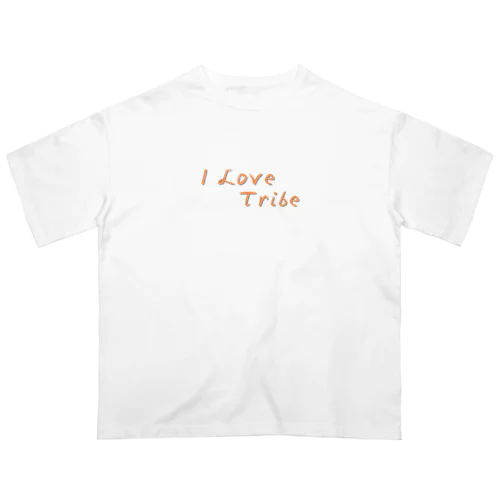 I LOVE Tribe　文字色 オーバーサイズTシャツ