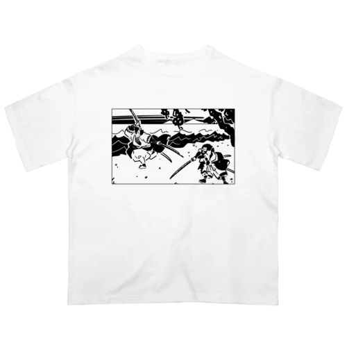 巌流島の闘い(the duel at Ganryu-jima Island) オーバーサイズTシャツ