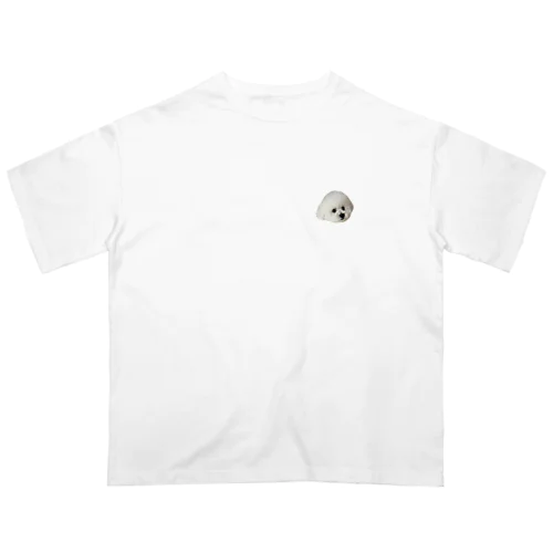 ビションフリーゼのセトくん　白目チラリ2 Oversized T-Shirt