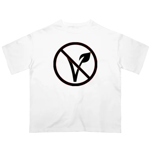 NO VEGAN （黒ロゴ） Oversized T-Shirt