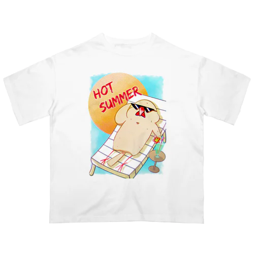 文鳥Tシャツ（HOT SUMMER） Oversized T-Shirt