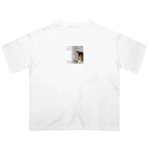 チロルの幼少期写真(黒文字） オーバーサイズTシャツ