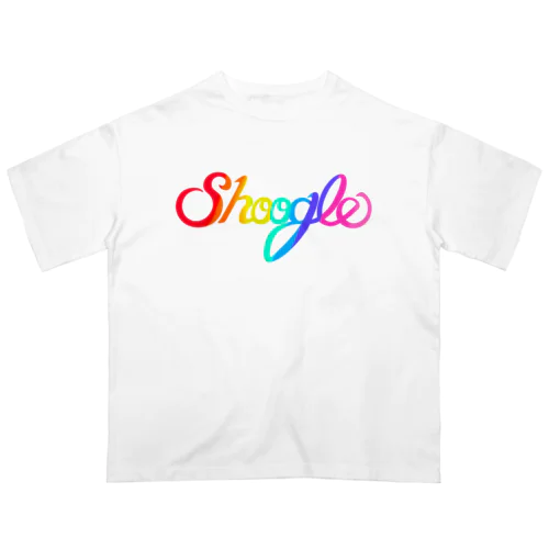 Shoogle(シューグル・週グル・週刊少年グルメ)ロゴ レインボー Oversized T-Shirt