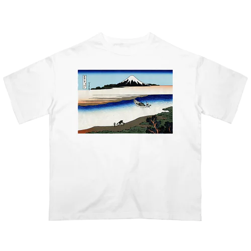 Fujiyama ukiyoe 葛飾北斎_冨嶽　武州玉川 オーバーサイズTシャツ