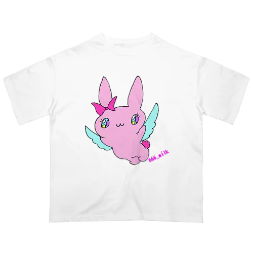 フライングうさ  ロゴ入り オーバーサイズTシャツ