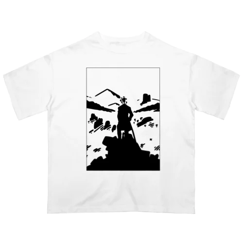 カスパー・ダーヴィト・フリードリヒ『雲海の上の旅人』（うんかいのうえのたびびと、英: Wanderer above the Sea of Fog） Oversized T-Shirt