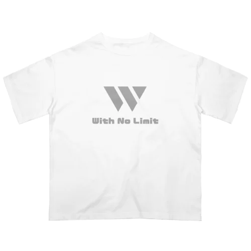 With No Limit ロゴ Grayバージョン Oversized T-Shirt