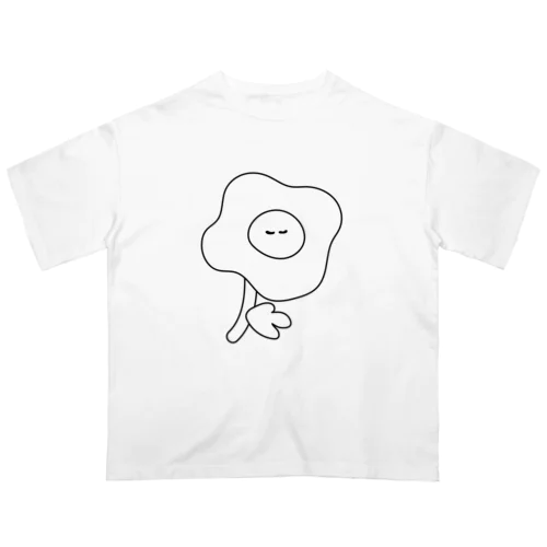 真夜中のポピー（ライン） オーバーサイズTシャツ