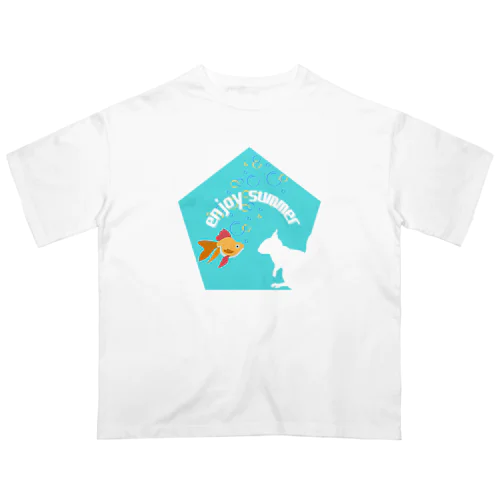 りすと金魚がはじめまして！！(summer.ver) Oversized T-Shirt