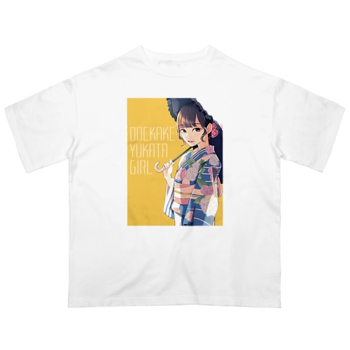 ODEKAKE YUKATA GIRL T-shirt Oversized T-Shirt