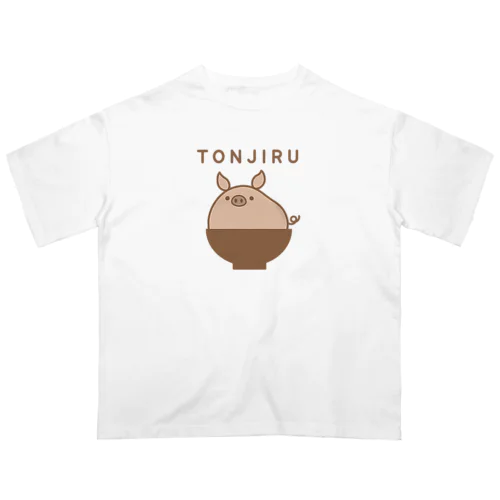 豚汁 Oversized T-Shirt