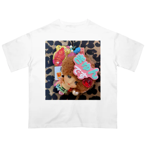 キュンです デコ ICカードケース柄 原宿 個性 Oversized T-Shirt