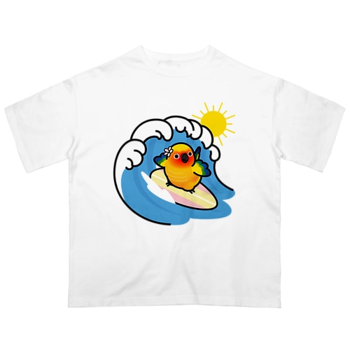 Chubby Bird コガネメキシコインコ　サーフィン Oversized T-Shirt