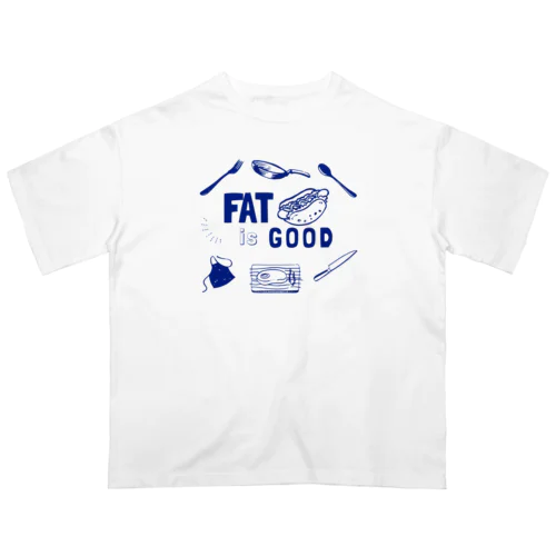 FAT is GOOD 半袖Tシャツ　大ロゴ　白 オーバーサイズTシャツ