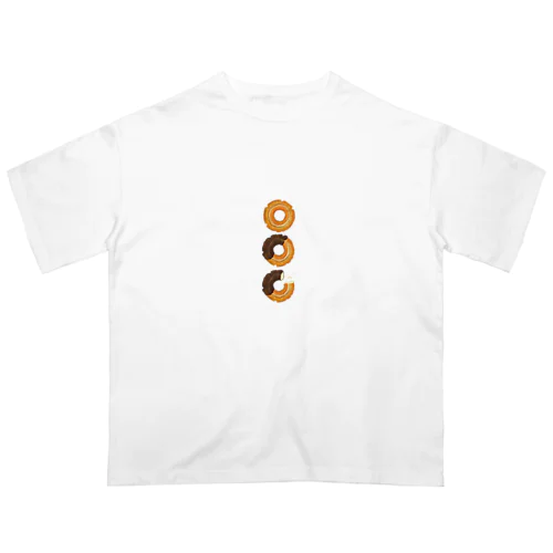 食べかけチョコレートドーナツ オーバーサイズTシャツ