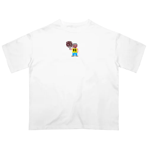 伝説のおっさん「田 節夫(でん せつお)さん」ドット絵 Oversized T-Shirt