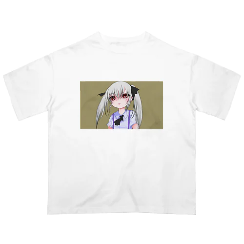 虚無顔ツインテールちゃん オーバーサイズTシャツ