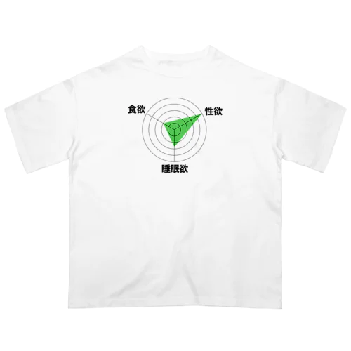 恥ずかしいレーダーチャート Oversized T-Shirt