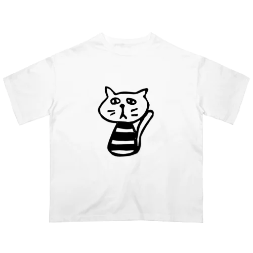 しましまシロー オーバーサイズTシャツ