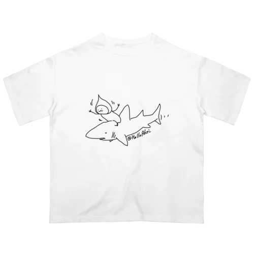 Hello, Ahti さめ オーバーサイズTシャツ