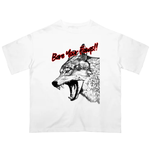 【Bare your Fangs!!】：Wolf Oversized T-Shirt