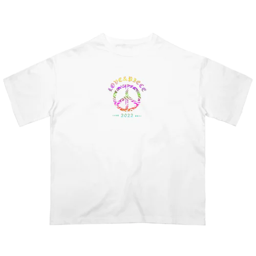 Love＆peaceシリーズRainbowcolorバージョン オーバーサイズTシャツ