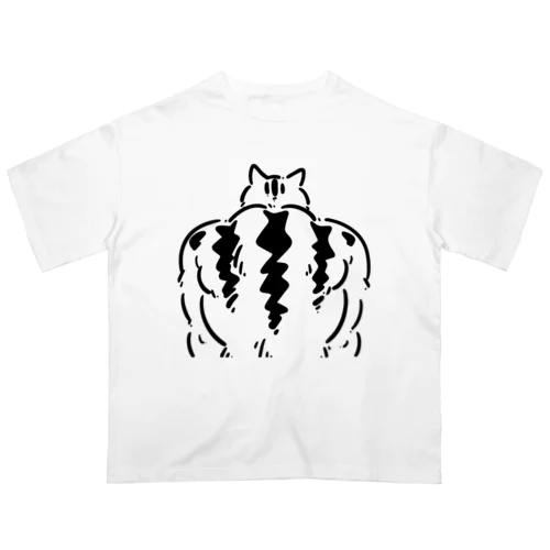 背筋猫 オーバーサイズTシャツ