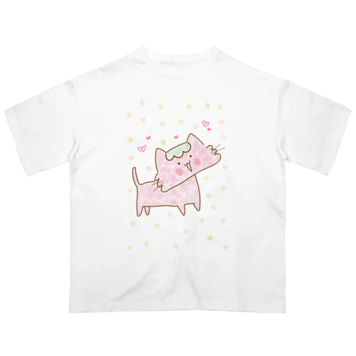 さくら餅ねこ オーバーサイズTシャツ