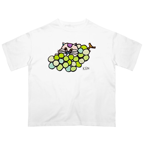 マスカットねこ Oversized T-Shirt