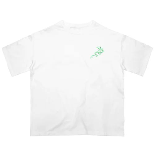 美鈴画伯による式神『龍』(緑バージョン) オーバーサイズTシャツ
