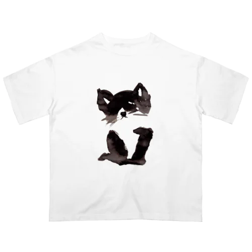 墨猫その2 オーバーサイズTシャツ