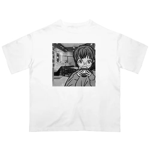 メガネ女子B オーバーサイズTシャツ