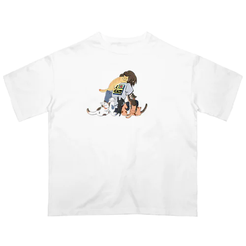 べったり猫 Oversized T-Shirt