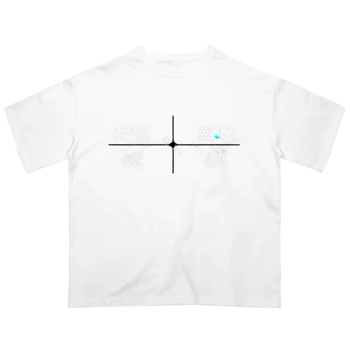 乳7テンTシャツ(ネガ) Oversized T-Shirt